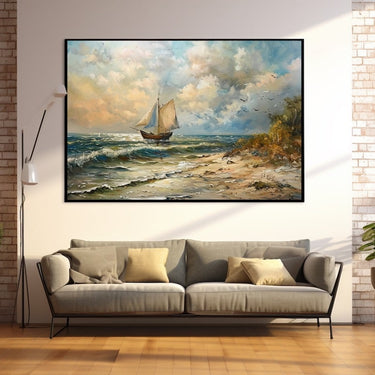 Ship at Sea Painting